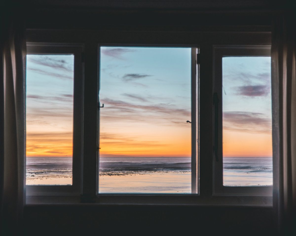 Fenster Sonnenuntergang